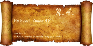 Makkai Amadé névjegykártya